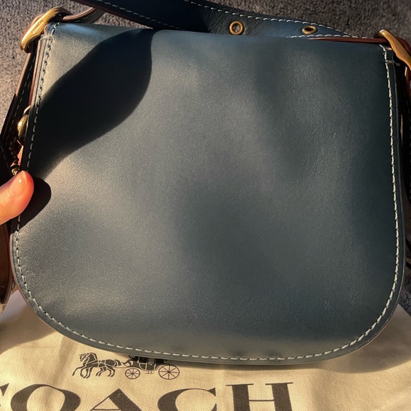 Coach 1941 Saddle Bag 23. Like new. Dark denim. - Picture 10 of 14